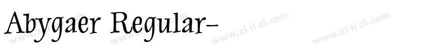 Abygaer Regular字体转换